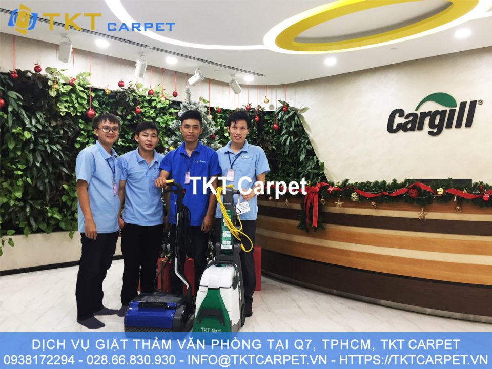 dịch vụ giặt thảm Q7 TPHCM KH Cargill Mỹ TKT Carpet