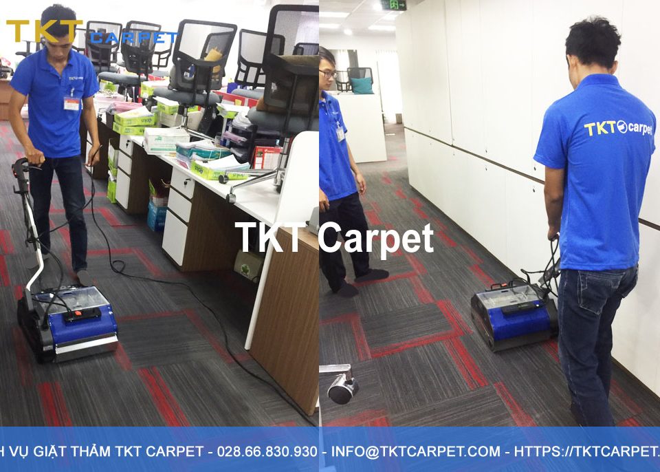 dịch vụ giặt thảm quận Bình Thạnh công nghệ hơi nước nóng tại TPHCM - TKT Carpet