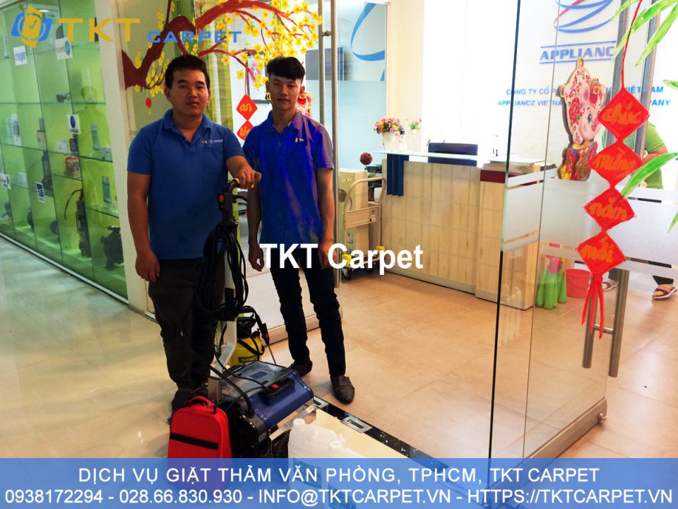 dịch vụ giặt thảm Q7 HCM TKT Carpet