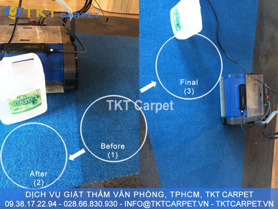 dịch vụ giặt thảm văn phòng hơi nước nóng KH Inspectorio Q2 tphcm