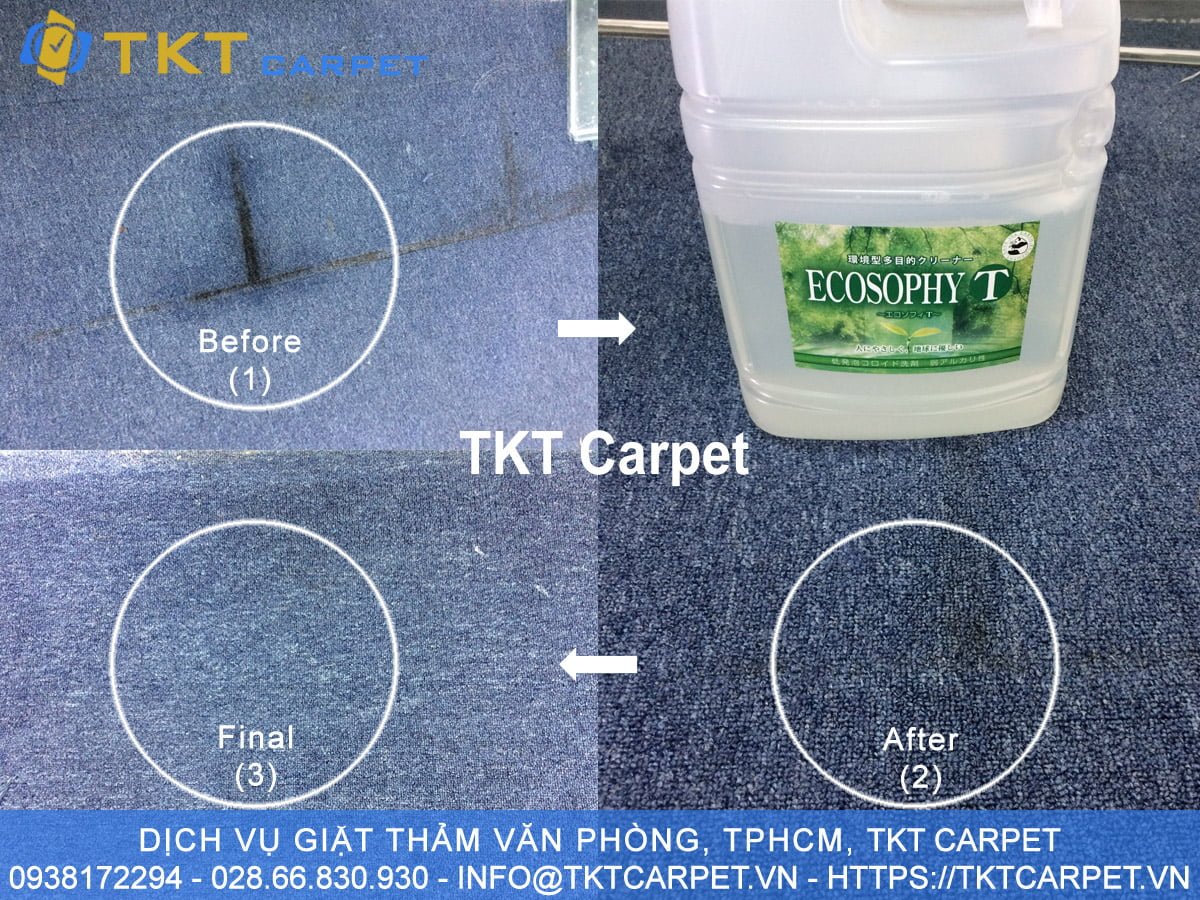 dịch vụ giặt thảm Xanh Hóa chất sinh học kh inspectorio Q2 TPHCM
