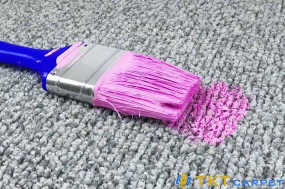 Photos of paint sticking on carpets