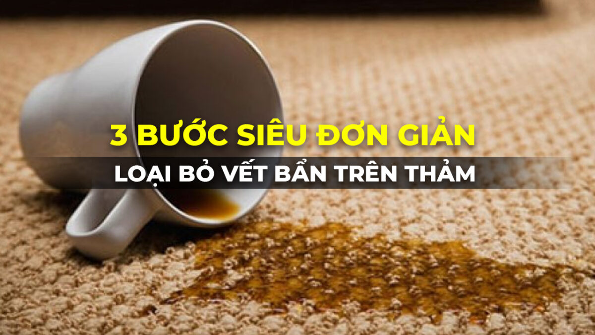 Cách loại bỏ vết bẩn trên thảm trải sàn hiệu quả