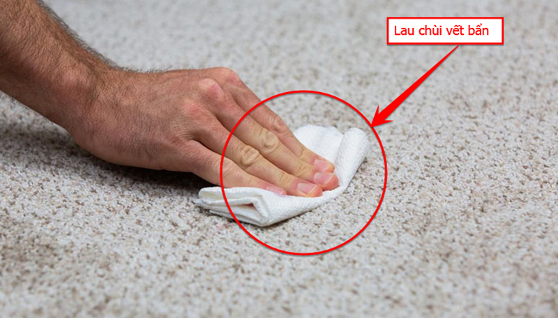 cách loại bỏ vết bẩn trên thảm
