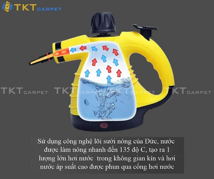 máy giặt rèm hơi nước nóng từ Đức